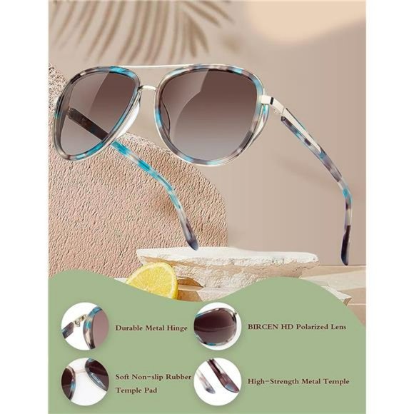 Polarized Sunglasses UV - Protection Retro Mirrored Shades For Women main image 5